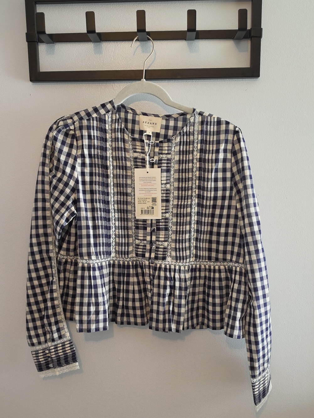 NWT Sezane Charlina Blouse Size 38/6